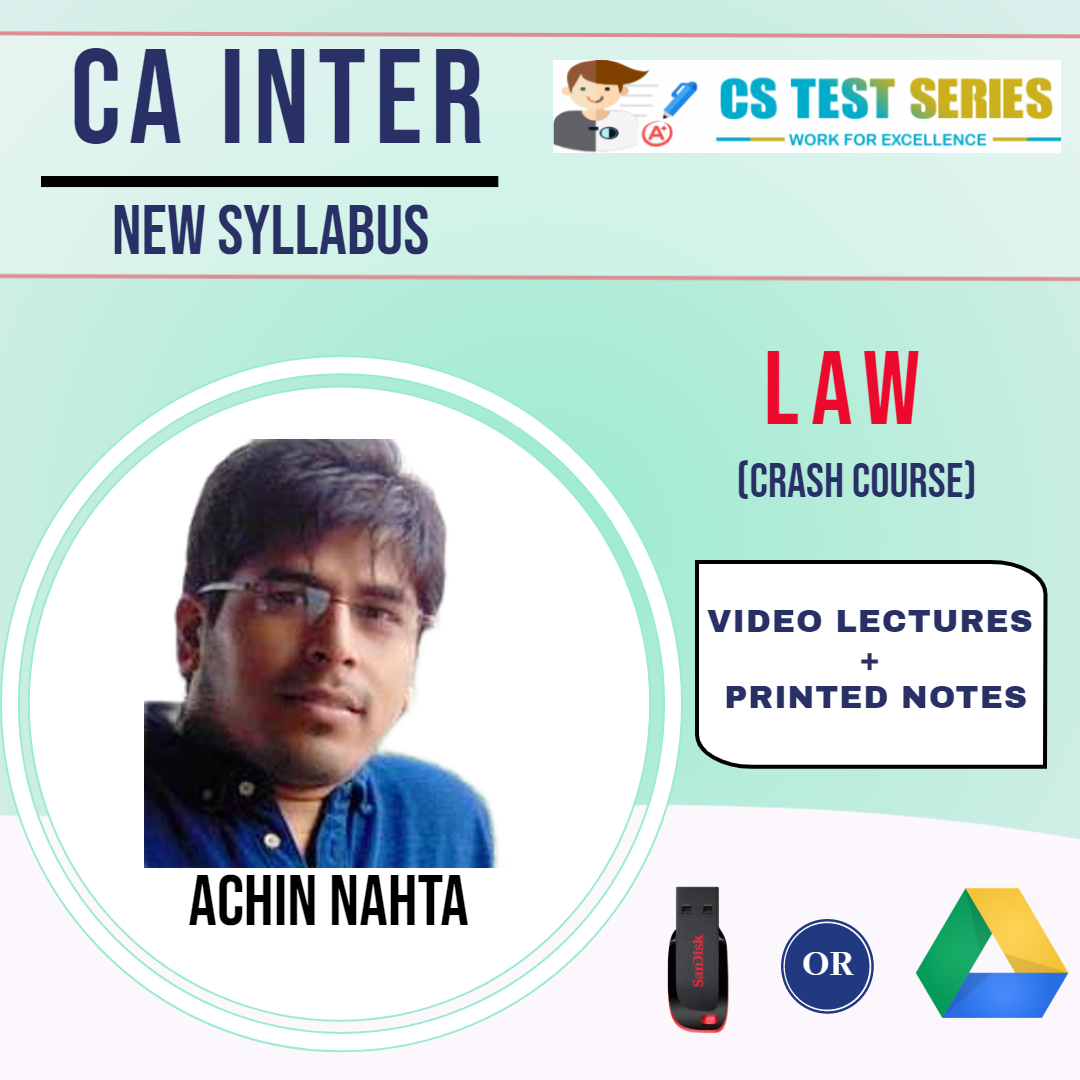 CA Inter Law Crash Course Video Lectures by Achin Nahta (Download)